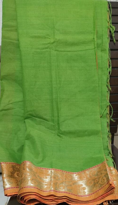 Green Cotton Saree 1