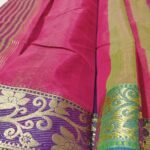 Magenta Cotton Saree 2